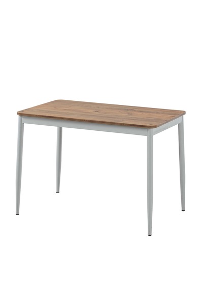 Sakura Sabit Mutfak Masası - Ahşap Desen - Metal Beyaz Ayak Ceviz