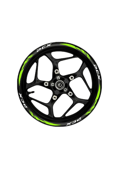Pcx Beyaz Yazılı Neon Fıstık Yeşili Pençe Şeritli