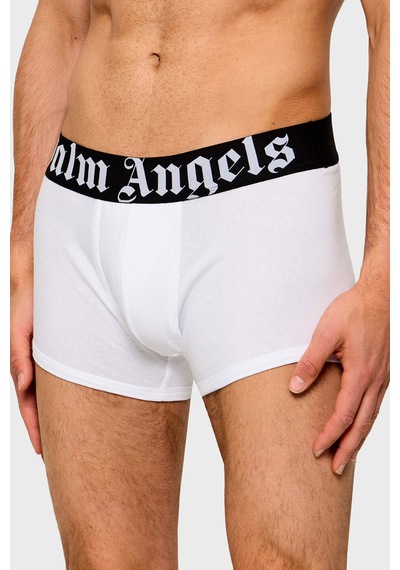 Palm Angels Logolu Pamuklu 2 Pack Boxer Erkek Boxer Pla1umbtr11bı Beyaz Palm Angels Logolu Pamuklu 2 Pack Boxer Erkek Boxer Pla1umbtr11bı Beyaz