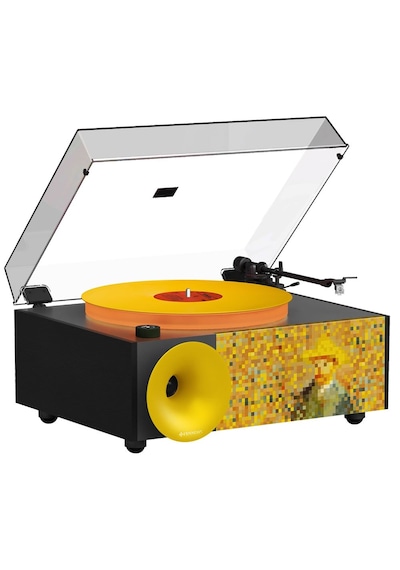 Fennessy İ5s Bluetooth Hoparlörlü 45w Hi-fi Işıklı Retro Pikap Plakçalar Turntable, Van Gogh