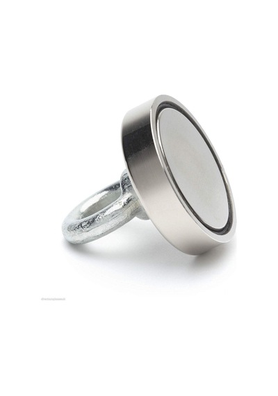 Süper Güçlü Halkalı Büyük Neodyum Pot Mıknatıs, 60mm Çap, Dekorasyon Mıknatıs Magnet Fishing
