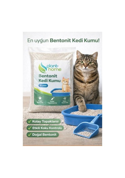 Bentonit Kedi Kumu 2'li Set 10 Litre 2 5 L - Parfümsüz, Kolay Temizlik