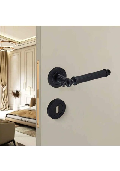 Sese Osmanlı Modeli Oda Kapı Kolu Siyah 200-229r-01-02