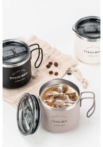 Tyeso Fiery Mug Vakumlu Paslanmaz Çelik Termal Kapaklı 350ml Pembe