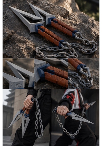 Kazanova Design Kuronami Valorant Plastik Dekoratif Figür Gerçek Boy Zincirli Oyuncu Hediyelik Klasik