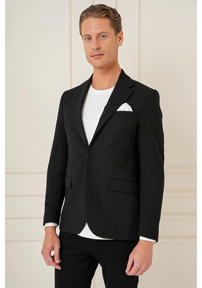 Efor C 686 Slim Fit Siyah Spor Ceket Siyah