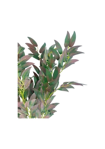 Yapay Çiçek Zeytin Yaprağı Demeti 4 Dallı 50cm Kahve Yeşil