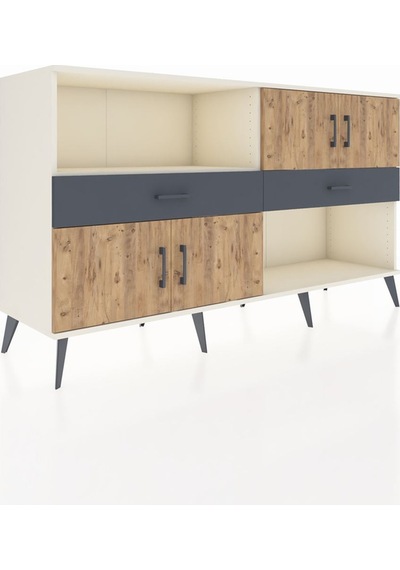 Hyperion Konsol 8 Raflı 3 Çekmeceli Tek Kapaklı 176x44x99 Aytaşı Aytaşı-çam/antrasit Hyperion Konsol 8 Raflı 3 Çekmeceli Tek Kapaklı 176x44x99 Aytaşı Aytaşı-çam/antrasit