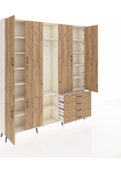 Arges Dolap 14 Raflı 4 Çekmeceli Tek Askılı 220x30x243 Aytaşı-çam/çam Atlas Çam/atlas Çam Arges Dolap 14 Raflı 4 Çekmeceli Tek Askılı 220x30x243 Aytaşı-çam/çam Atlas Çam/atlas Çam