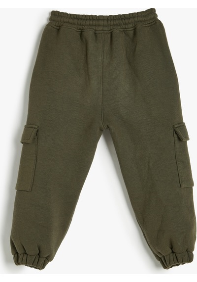 Koton Basic Jogger Eşofman Altı Cepli Beli Bağlamalı Şardonlu Haki 4wmb40131tk 4WMB40131TK869 Haki