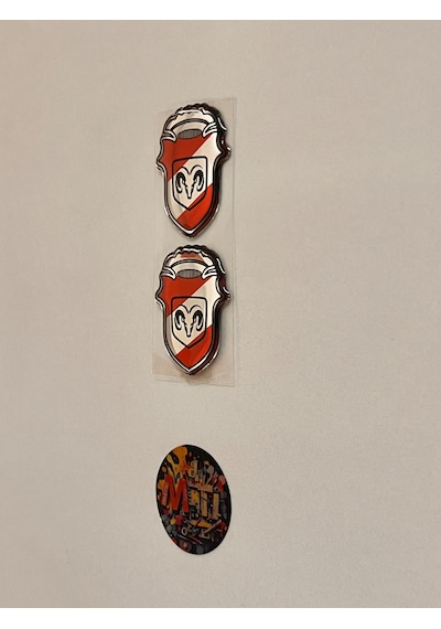 Dodge Damla Sticker Etiket Kabartmalı 3d Silikon Direk Arması Dodge Epoksi 2adet 3,5x3,5cm Çok Renkli