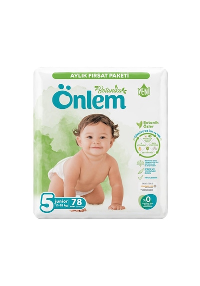 Önlem Botanika 5 Numara Junior Bebek Bezi 78 Adet