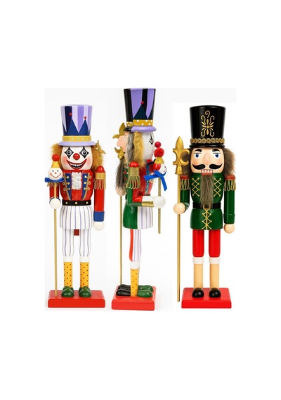 Beysüs Yılbaşı Çift Taraflı Joker & Asker Ahşap Fındıkkıran 38 Cm