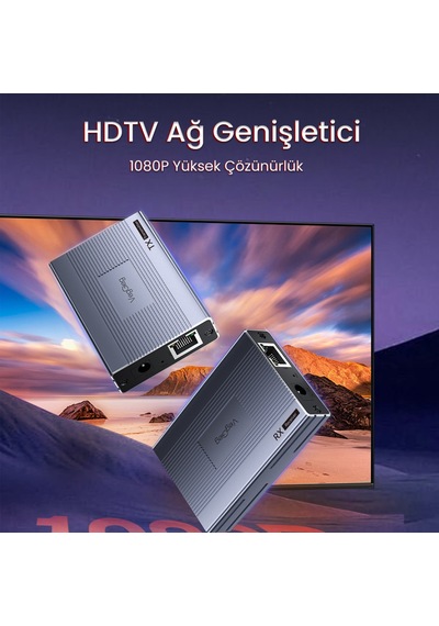 Veggieg 1080p Full Hd 60hz Hdmı Extender 60 Metre Cat5e/6 Klavye Mouse Hdmı Menzil Genişletici Uzatıcı