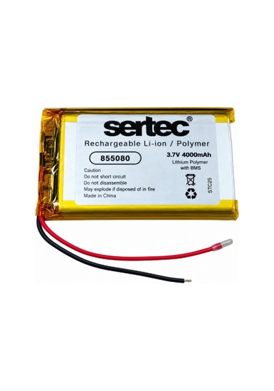 Sertec 855080 3.7v 4000mah Devreli Li-polymer Pil 1.5a