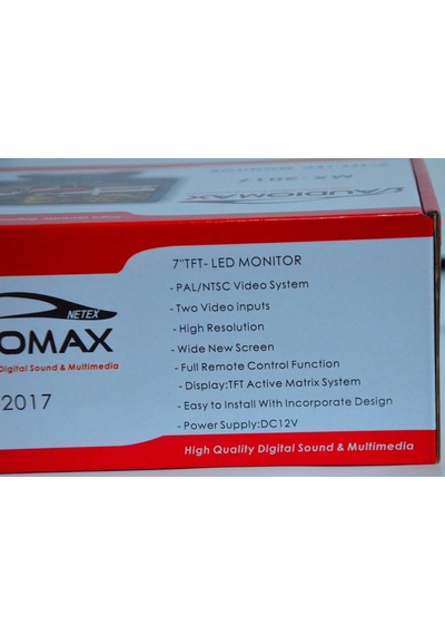 Audiomax 2017-7" Ekran-Geri Görüş Kamera-Normal Kamera Monitörü