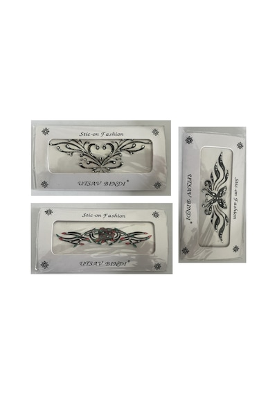 Airbrush Tattoo Taşlı Yapıştırma Dövme 3'lü Set13