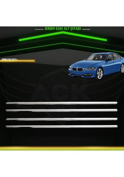 Bmw F30 Araca Özel Krom Cam Alt Çıtası A+