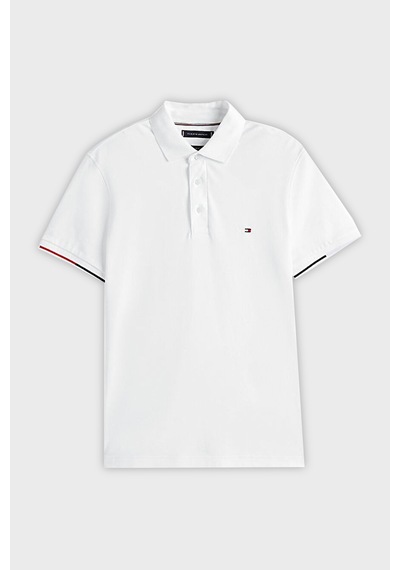 Tommy Hilfiger Erkek Polo Yaka T Shirt Mw0mw39348 Ybr Beyaz Beyaz