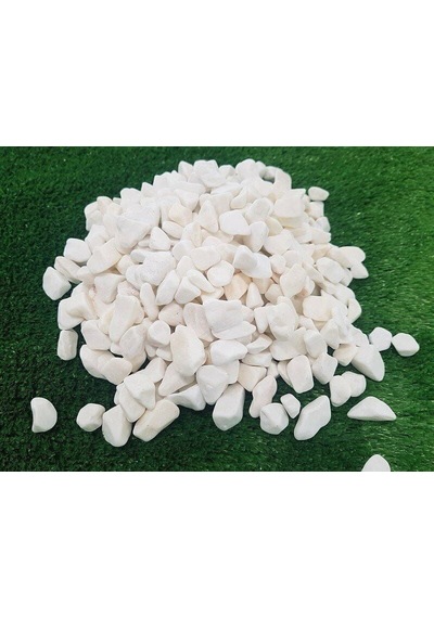 Canlıpetshop Dekoratif Beyaz Çakıl Taşı 5 KG