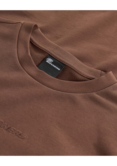 Skechers M Essential Crewneck Sweatshirt Erkek Kahverengi Sweatshirt S2610015-2070