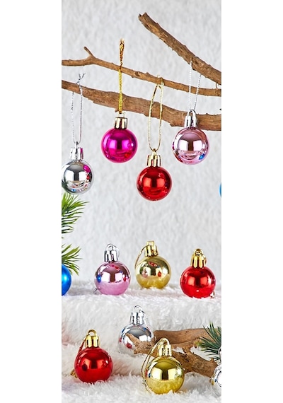 Waldern Yılbaşı Çam Ağacı 12li Karışık 3cm Cici Top