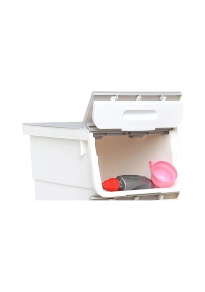 Motek Beyaz Tekerlekli Organizer Çok Amaçlı Saklama Kutusu 1x12 Lt Çok Renkli