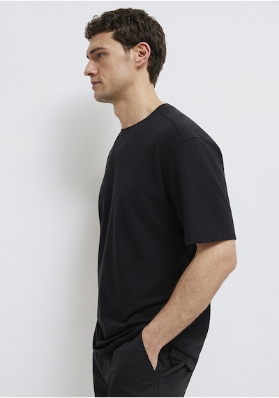 Mavi - Mavi Black Tencel Liyosel Karışımlı Siyah Tişört 0613468-900 Siyah