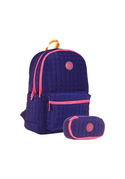 Kaukko Kız Çocuklar İçin Lacivert Okul Çantası Ve Organizer Kalemlik Seti Kk-k1773+kk-k2624 Lacivert