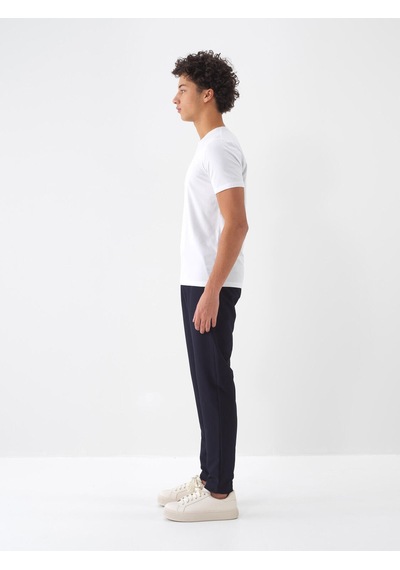 Xint Beyaz Pamuk Dokulu Slim Fit Tişört 502069