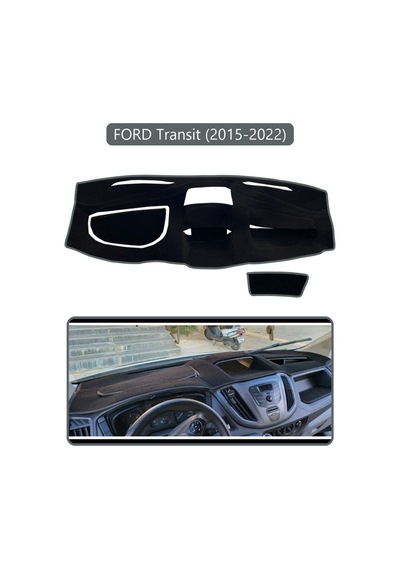 Ford Transit 2015-2022 Torpido Koruma Halısı Gri Kenar