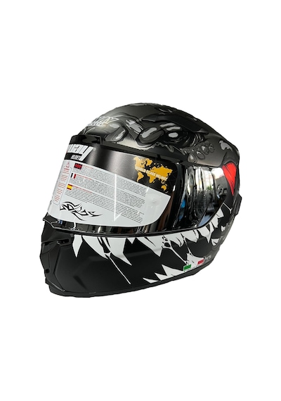 Sway 820 Monster Full Face Motosiklet Kaskı 63978 Gri