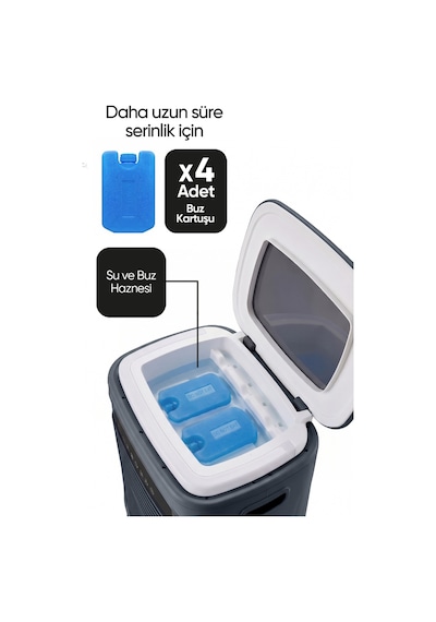 Kac100 100w Evaporatif Hava Soğutucu Mobil-portatif Klima İle Ferahlatıcı Hava