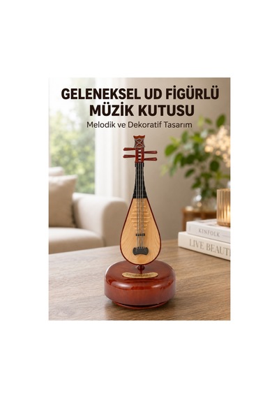 Astraltech Enstrüman Şeklinde Müzik Kutusu Lüt Tasarım Melodious Music