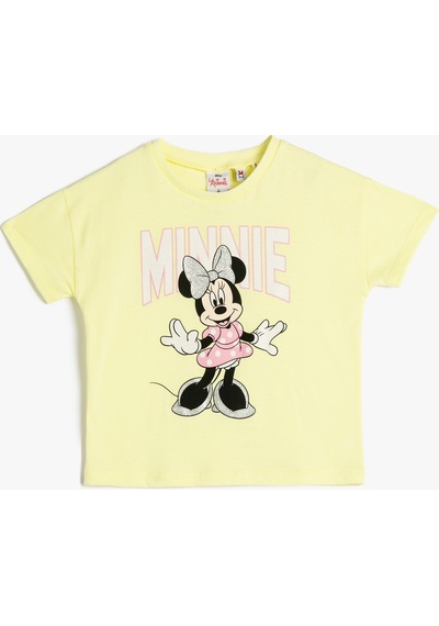 Koton Minnie Mouse Tişört Lisanslı Pamuklu Sarı 3smg10146ak 3SMG10146AK152 Sarı