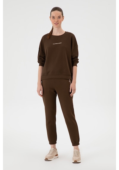 U.S. Polo Assn. Kadın Kahverengi Bisiklet Yaka Sweathırt 50313562-VR029