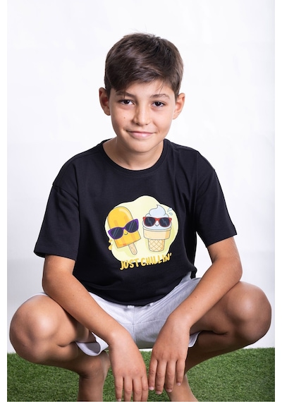Little's World Just Chillin Çocuk Tshirt Siyah