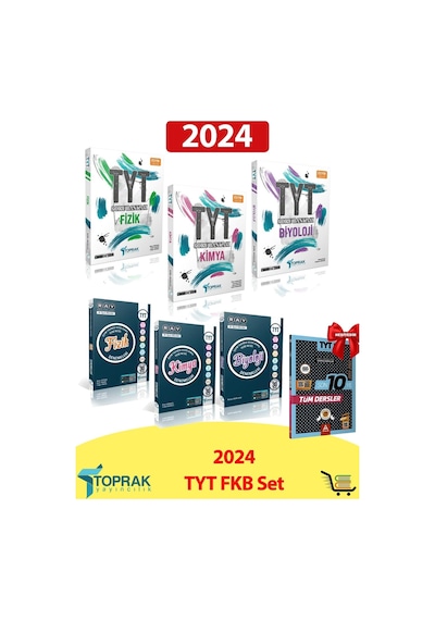 Tyt Fizik-kimya-biyoloji Soru Bankası Ve Deneme Seti Çıkmış Sorular Hediyeli