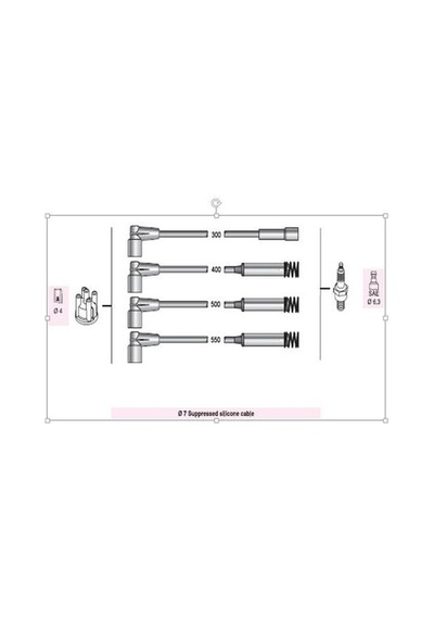 Autoline Aop90741 Buji Kablosu Astra F Corsa B 1.4 Enj. 1.6 Enj. C14 C16 3 Metal Tup Aop118