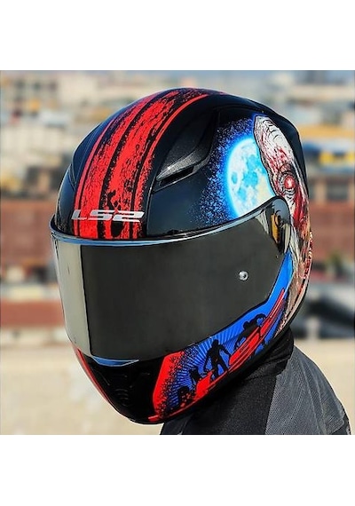 Ls2 Rapıd 2 Race Zombıe Fullface Motosiklet Kaskı Gri Camlı Siyah