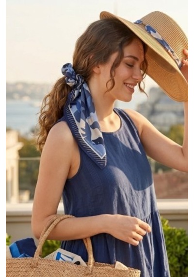 United Colors Of Benetton Flora Bandana/fular -1018-47 47 İndigo