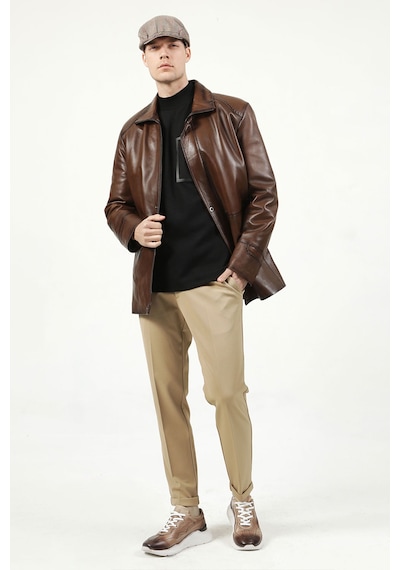 Dericlub Colorado Erkek Gerçek Deri Kaban Camel Antik Camel