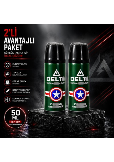 2 Adet Delta Biberr Gaz Sprey 50ml
