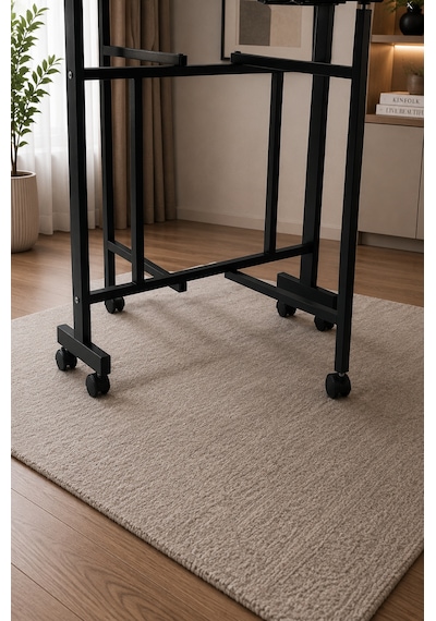 Teknor Kelebek Katlanır Ahşap Masa Mermer Desenli 60x120 Siyah