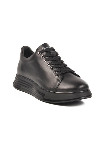 Marcomen 152-21032 M Anatomik Taban Siyah-siyah Hakiki Deri Erkek Sneaker Siyah