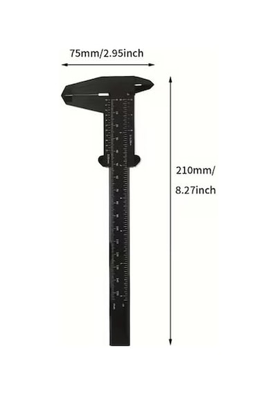 Kumpas 0 150 Mm Çift Ölçekli Ölçüm Aleti Hassas Plastik Vernier Caliper Atölye, Hobi Ve Teknik Kullanımlar İçin Dayanıklı Ölçüm Aracı