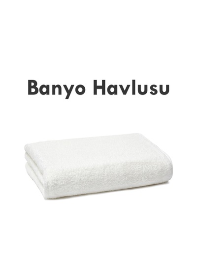Beyaz Banyo Havlusu 70X140Cm. 500 Gram