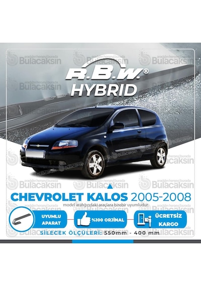Rbw Hybrid Chevrolet Kalos 2005 - 2008 Ön Silecek Takımı - Hibrit