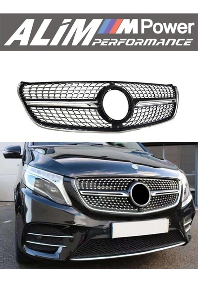 Mercedes-benz Vito W447 2016 2019 Diamond Krom Ön Panjur Böbrek Seti