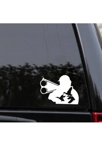 Avcı Yaban Ördeği Avı Araba Çıkartmaları Vinil Sticker